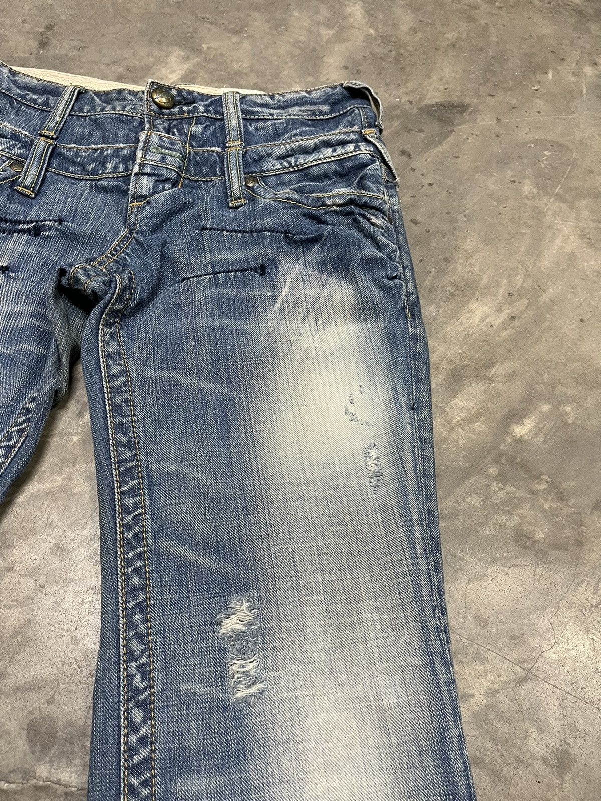 Hysteric Glamour Flare Jeans double waist Antgauge diatressed low rise Size US 30 / EU 46 - 3 Thumbnail