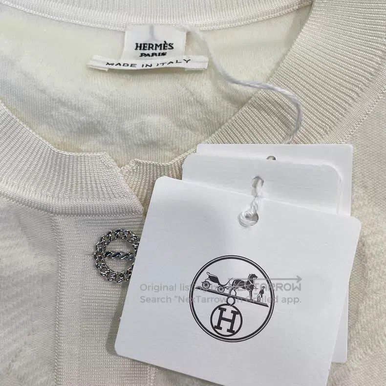 Hermes Hermes Short Sleeve Sweater with Ruffled Sleeves Size S / US 4 / IT 40 - 5 Thumbnail