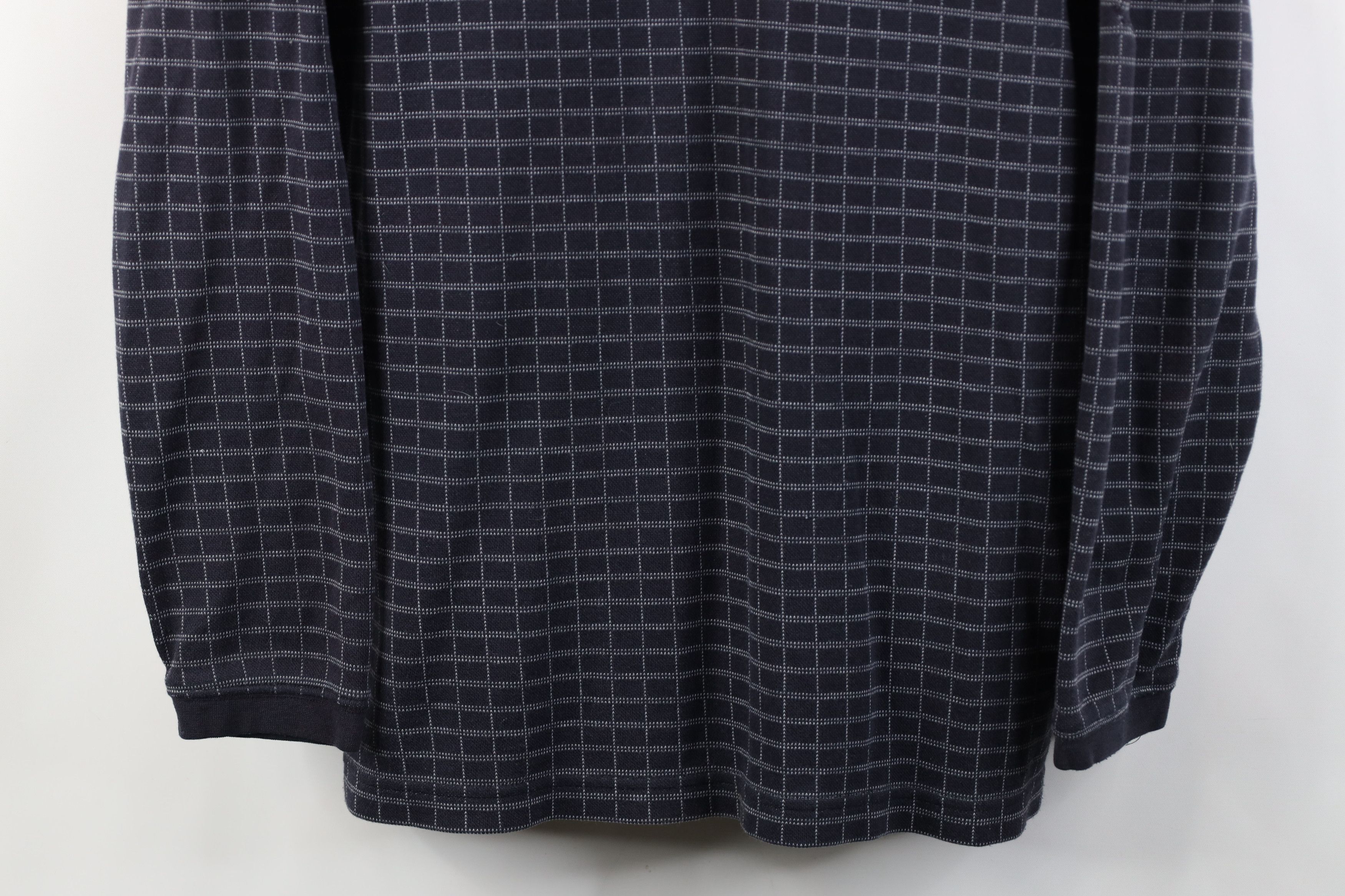 Vintage Vintage 90s Streetwear Checkered Knit Long Sleeve Rugby Polo Size US M / EU 48-50 / 2 - 3 Thumbnail