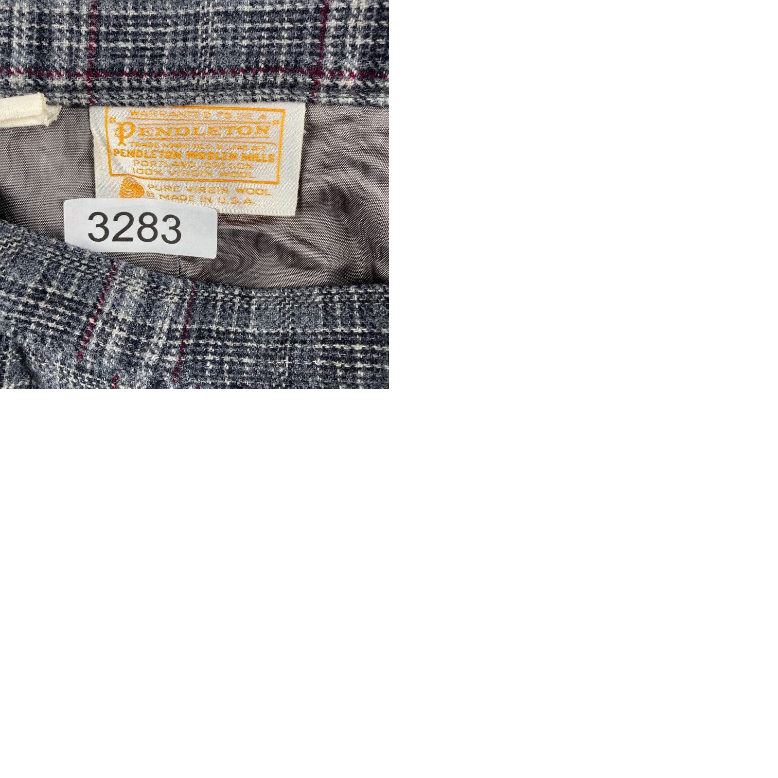 Pendleton VINTAGE Pendleton Skirt 4 Womens Gray Tartan Plaid Wool USA Made 70s Size 27" / US 4 / IT 40 - 9 Thumbnail