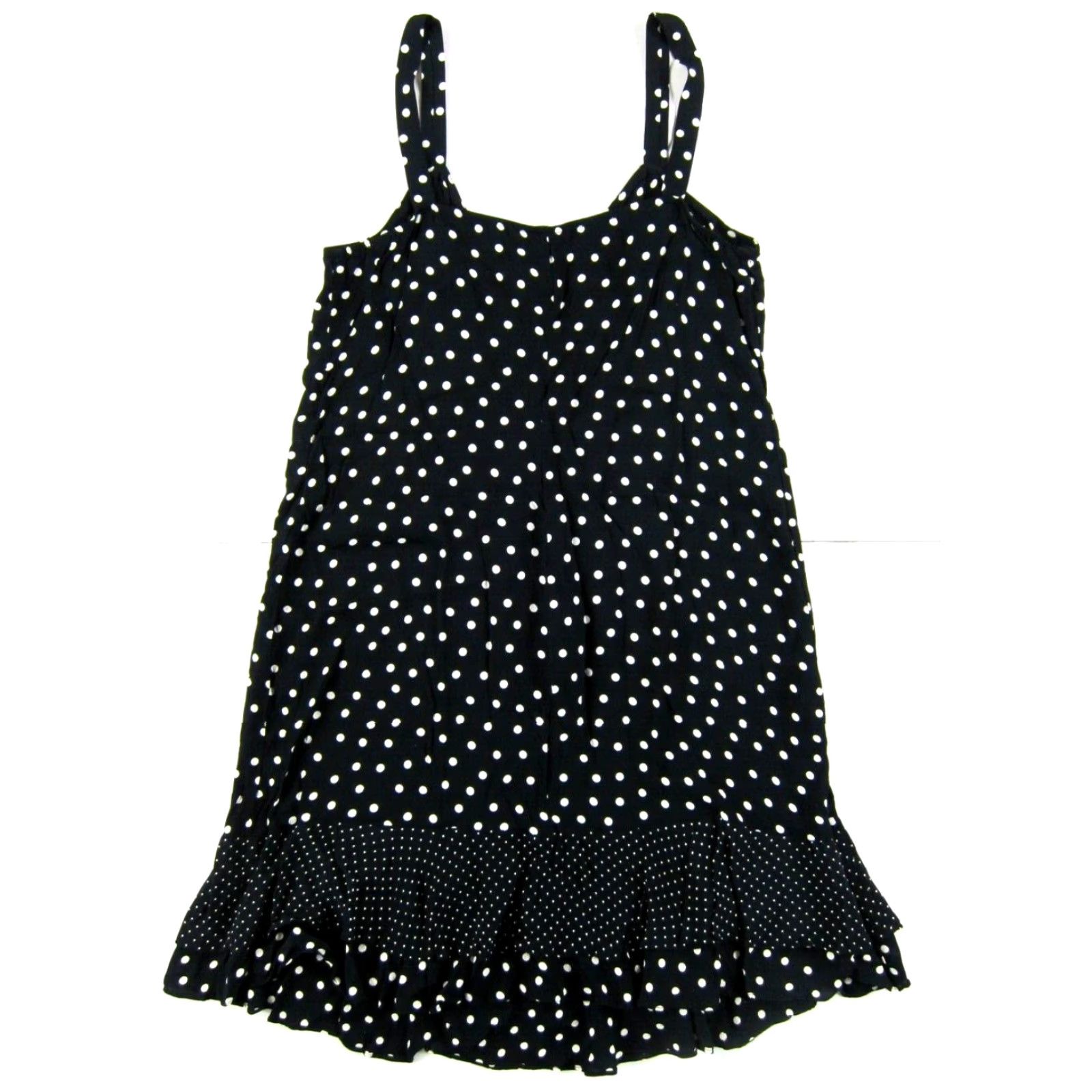 Vintage VINTAGE Zoe California Tank Dress XL Black Polka Dot 100% Rayon Women Size XL / US 12-14 / IT 48-50 - 2 Thumbnail