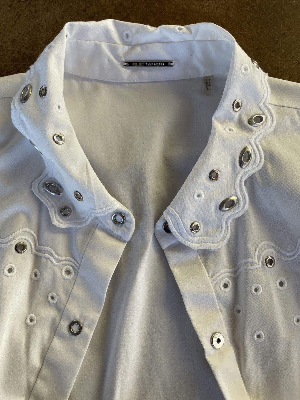 Elie Tahari Elie Tahari shirt dress with rivet and embroidered details Size S / US 4 / IT 40 - 6 Thumbnail