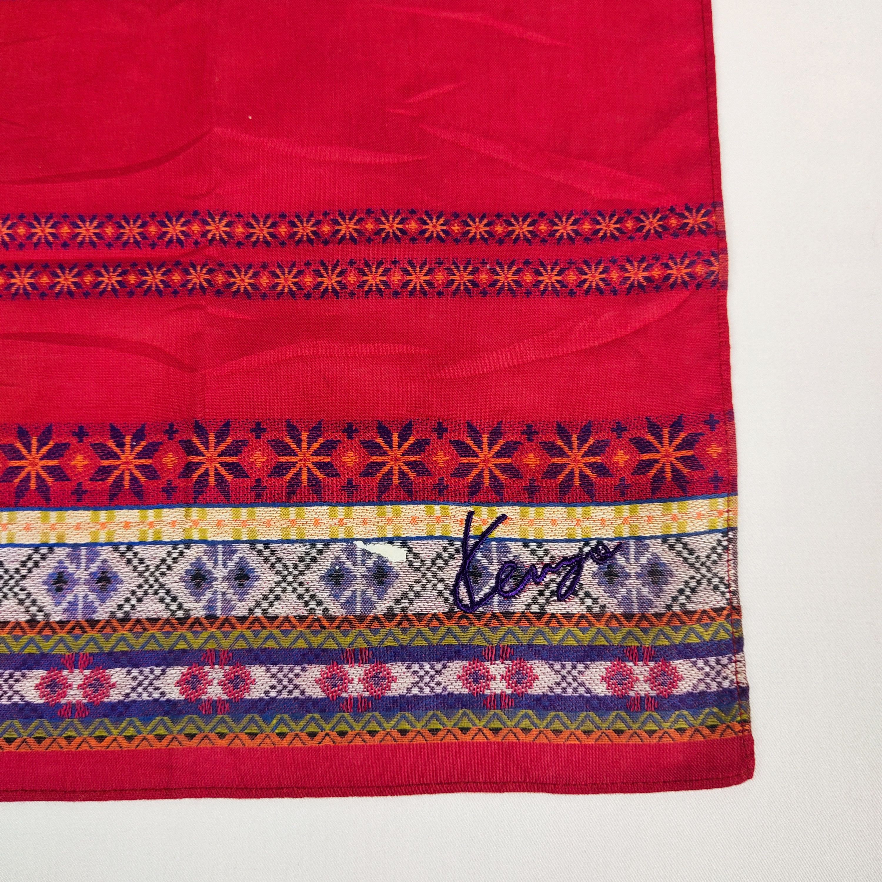 Kenzo × Vintage Kenzo Handkerchief / Neckerchief / Bandana FZ279 Size ONE SIZE - 4 Thumbnail