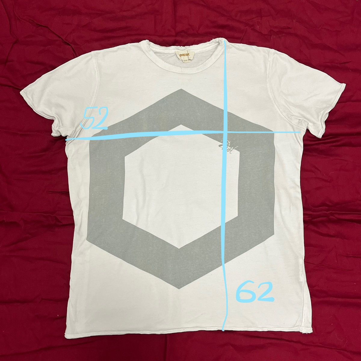 Diesel Diesel White and grey graphic tee t-shirt Size M / US 6-8 / IT 42-44 - 7 Thumbnail