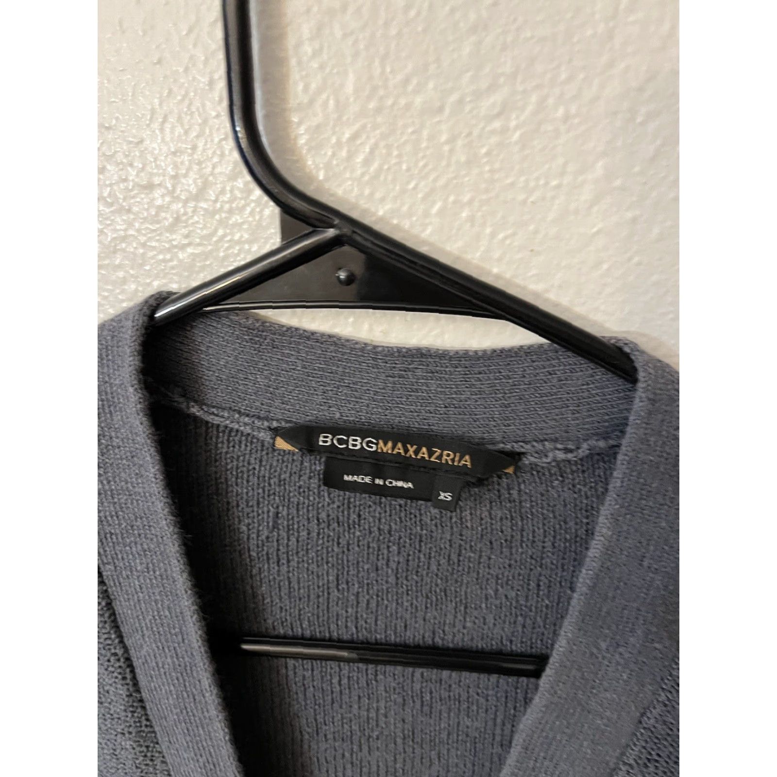 Bcbgmaxazria VINTAGE BCBGMAXAZRIA Gray Knit Cardigan Women XS 3/4 Sleeve Button Sweater Size XS / US 0-2 / IT 36-38 - 3 Thumbnail