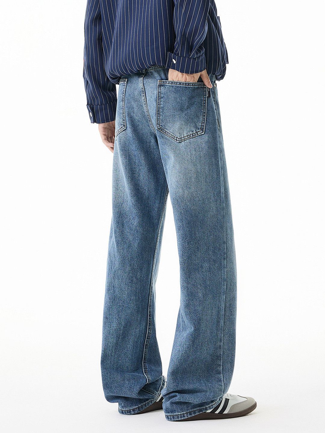 Japanese Brand Men's Retro Cleanfit Street Distressed Straight Leg Jeans Size US 32 / EU 48 - 4 Thumbnail