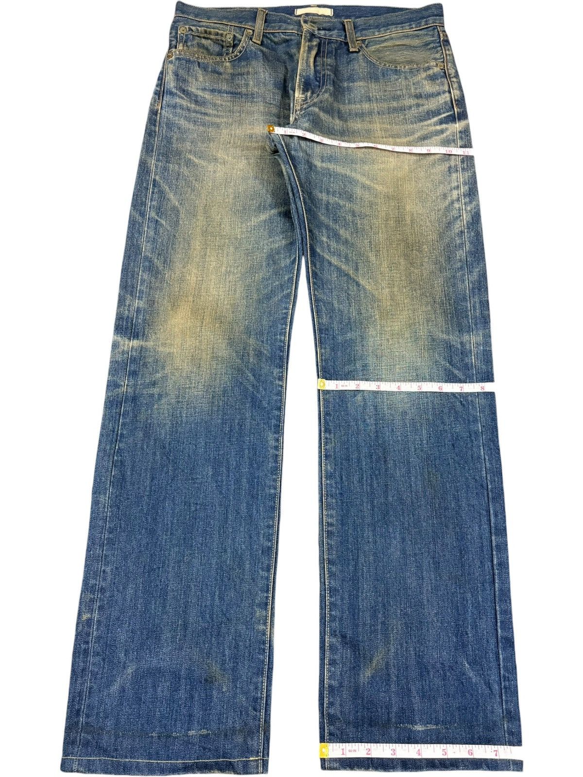 Uniqlo Vintage Japanese Uniqlo Mud Wash Distressed Loose Jeans Size US 32 / EU 48 - 12 Thumbnail