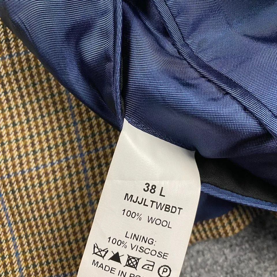 Other Joseph Turner Blazer Men's 38L Gingham Dales Jacket Wool Size 38L - 7 Thumbnail