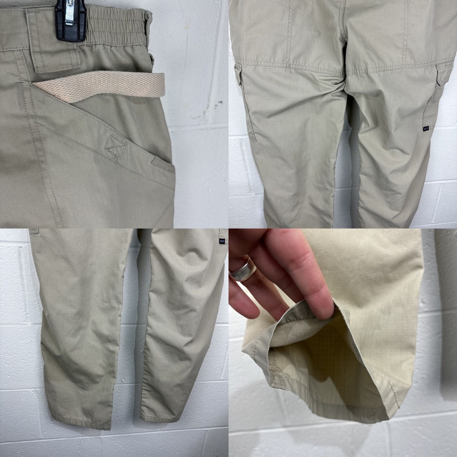 Vintage VINTAGE? No — 5.11 Tactical Pants Mens 36x32 Beige Cargo Ripstop Multi Pocket Workwear Casual Travel Mens Size US 36 / EU 52 - 9 Thumbnail