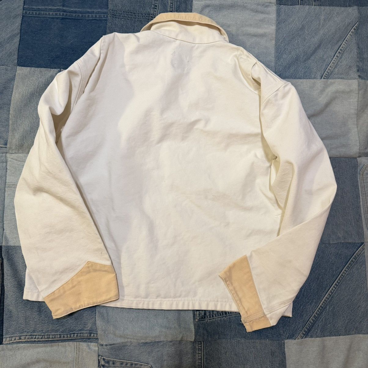 Carhartt Rare 1989 Carhartt 3 Pocket White Tan Chore Corduroy Jacket Size US L / EU 52-54 / 3 - 7 Thumbnail