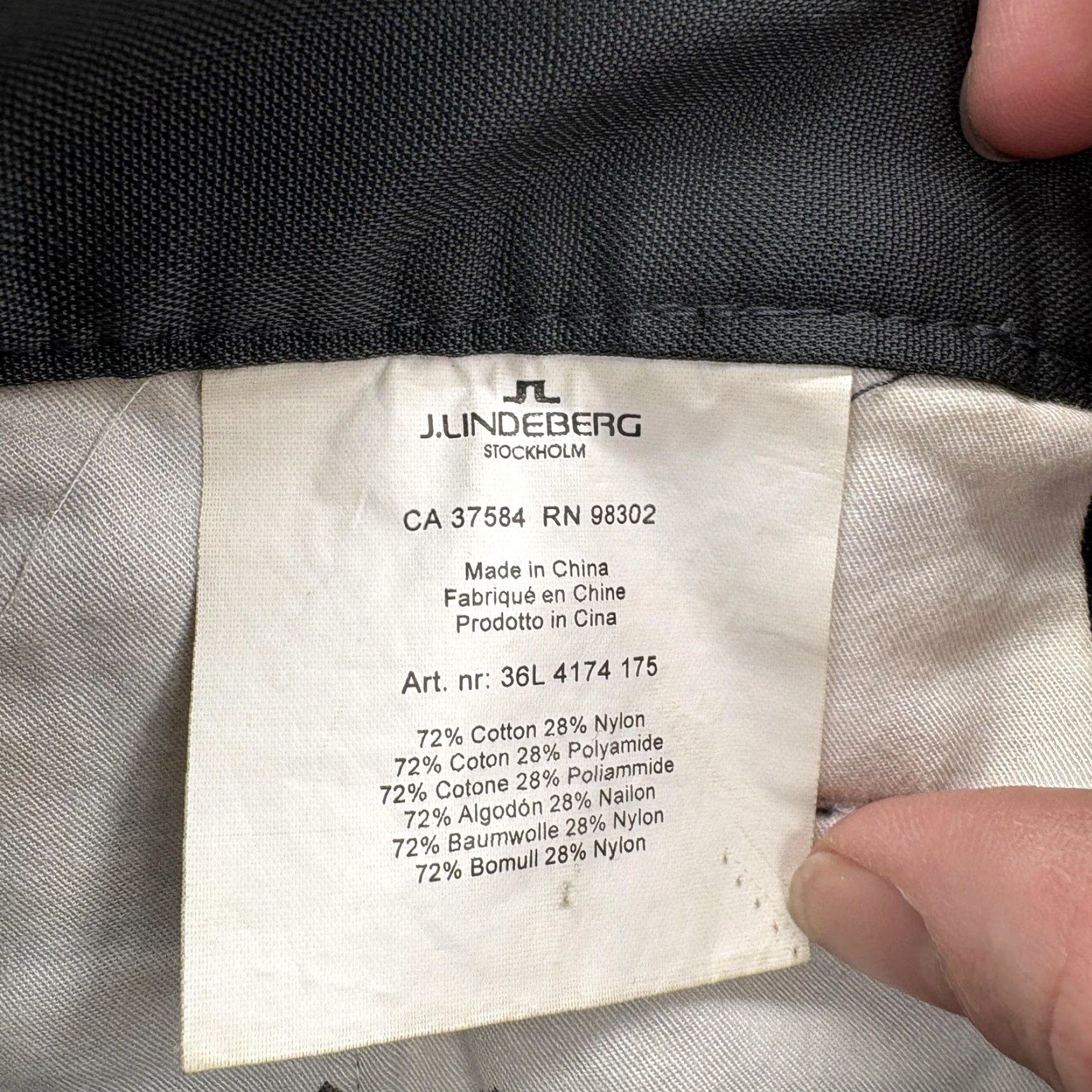 J.Lindeberg J.Lindeberg Pants Slim Straight Gray 31x30 Zip Pockets Mens Size US 31 - 6 Thumbnail