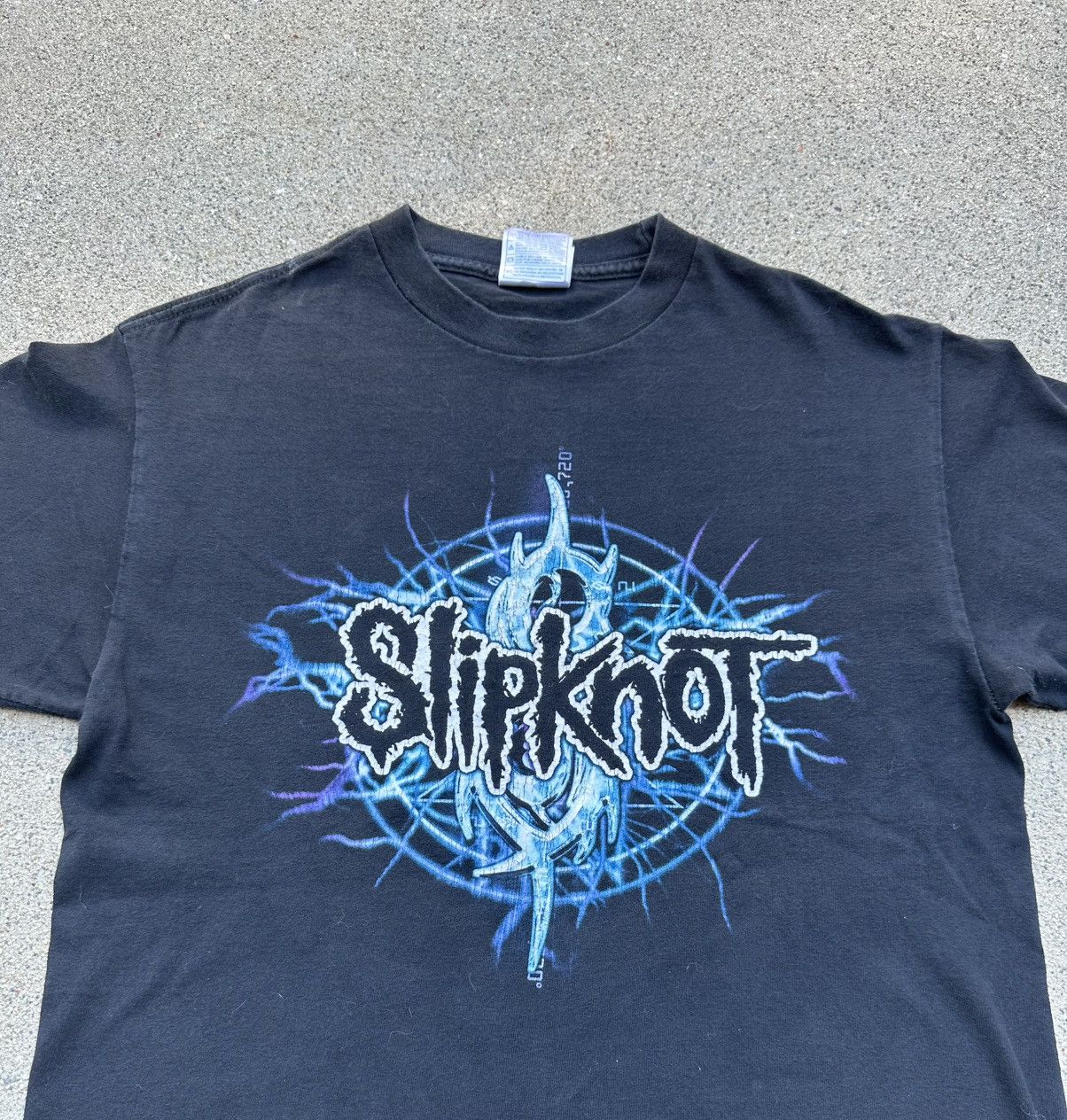 Vintage Slipknot y2k blue lightning t shirt Size US M / EU 48-50 / 2 - 2 Thumbnail
