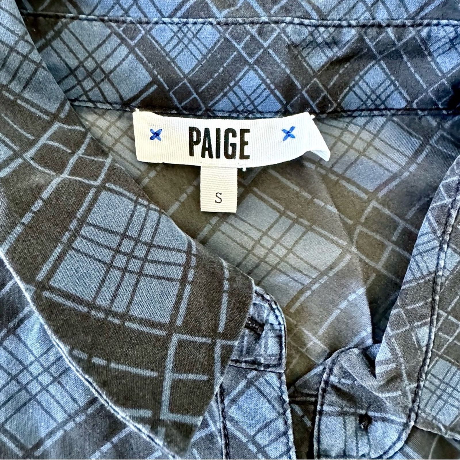 Paige PAGE Shirt, Size S, Dark Blue Size S / US 4 / IT 40 - 9 Thumbnail