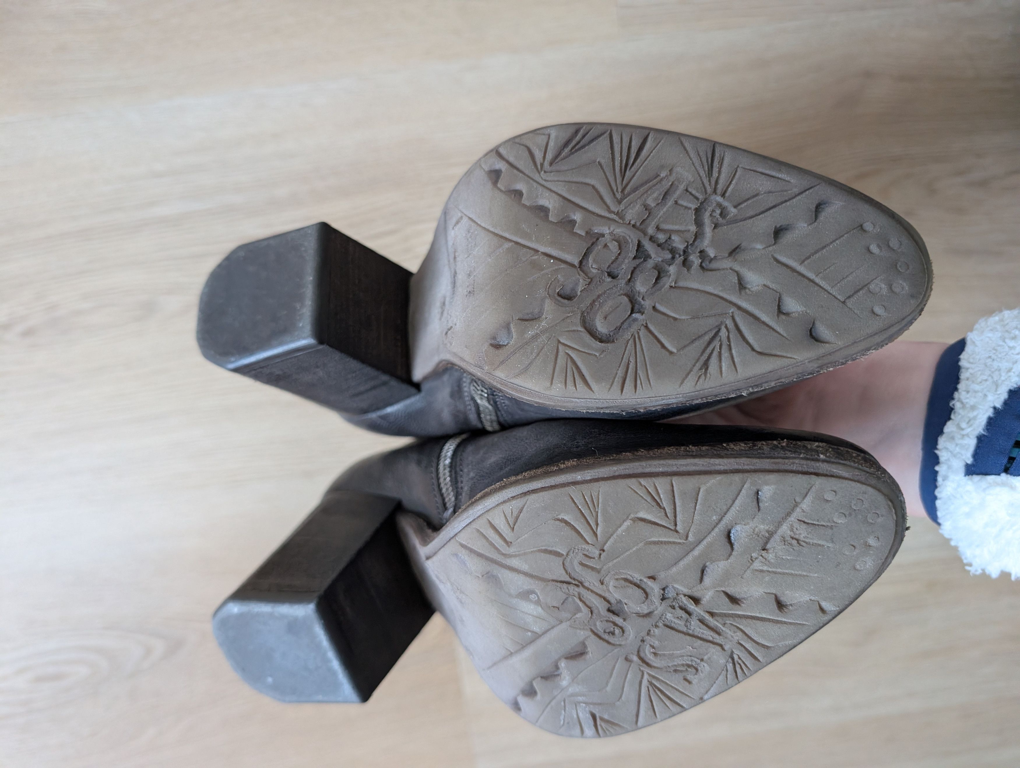 A.S.98 A.S.98 Grey Leather Avant Garde Zip Buckle Ankle Boots Size US 6 / IT 36 - 8 Thumbnail