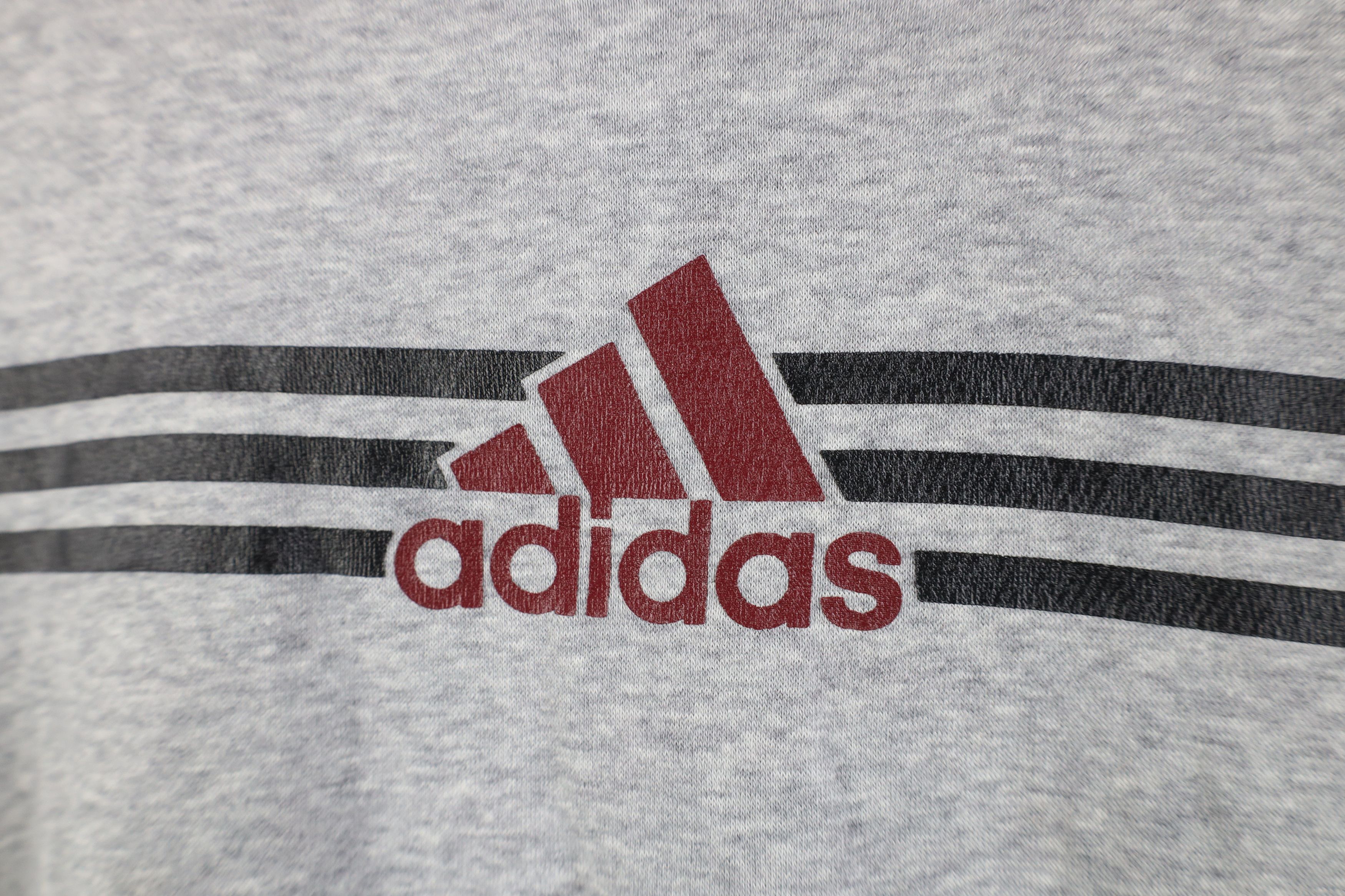 Adidas Vintage Y2K Adidas Striped Hoodie Sweatshirt Heather Gray Size US S / EU 44-46 / 1 - 4 Thumbnail