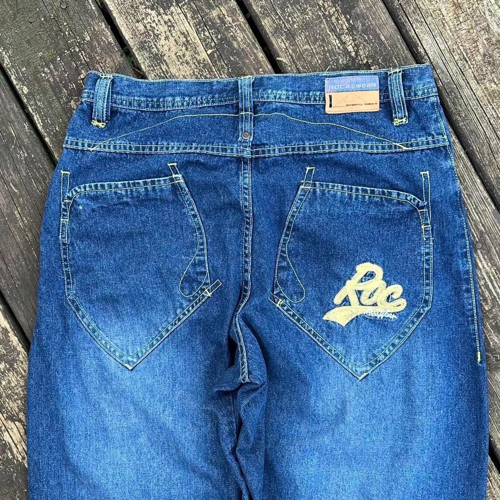 Rocawear Y2k 2000s rocawear baggy jeans with embroidered pocket Size US 34 / EU 50 - 2 Thumbnail