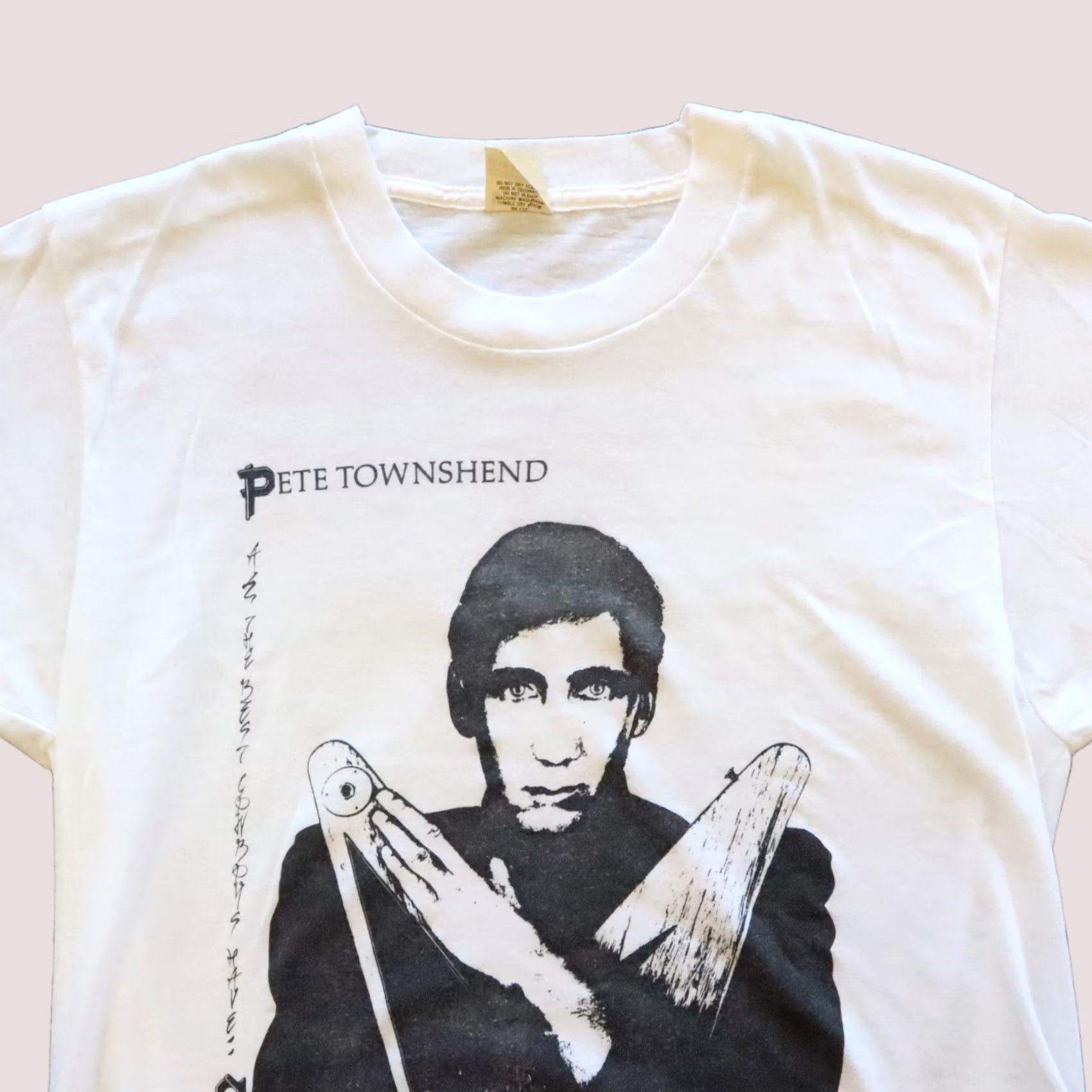 Vintage VINTAGE Pete Townshend Chinese Eyes Tshirt L White Mens Shirt Size US L / EU 52-54 / 3 - 1 Thumbnail
