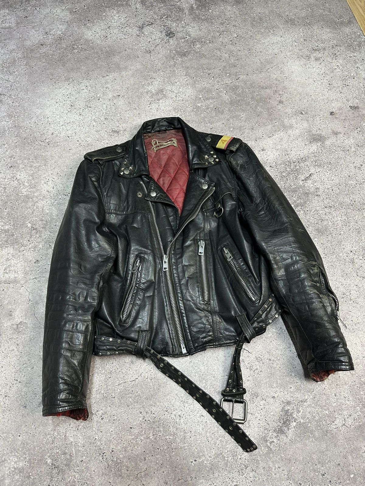Vintage Vintage Kawasaki Leather Jacket Bomber Distressed 80’s Rare Size US M / EU 48-50 / 2 - 12 Thumbnail