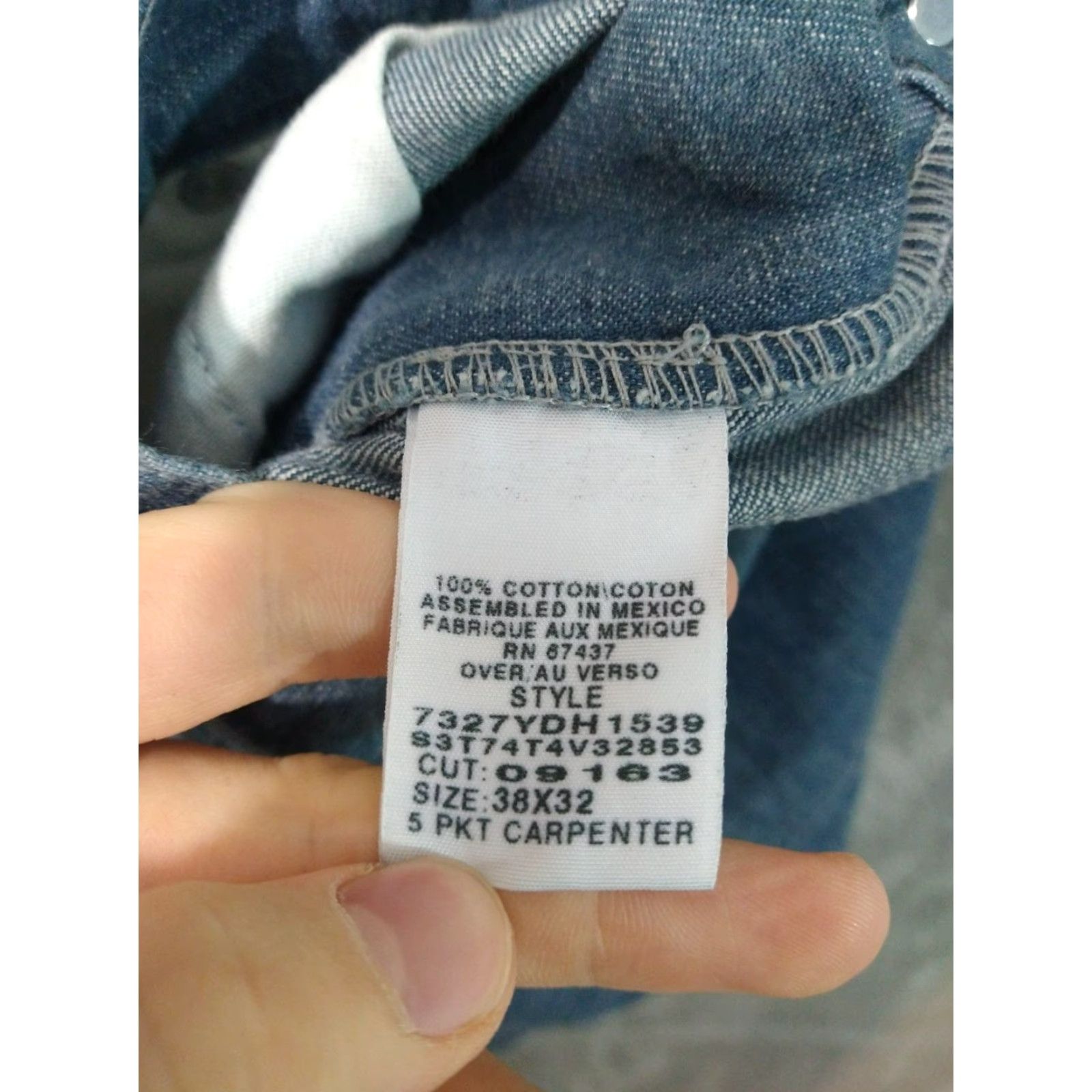 Ralph Lauren VINTAGE Polo Jeans Co. Mens Jeans 38x32 Blue Denim Carpenter Baggy Skate 90s Mens 5-Pocket Design Straight Cotton Denim Rise High Size US M / EU 48-50 / 2 - 7 Thumbnail