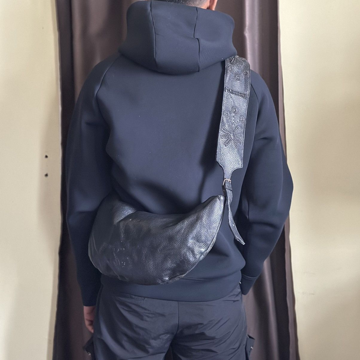 Japan Leathercraft Crossbody Bag in Black, Men's