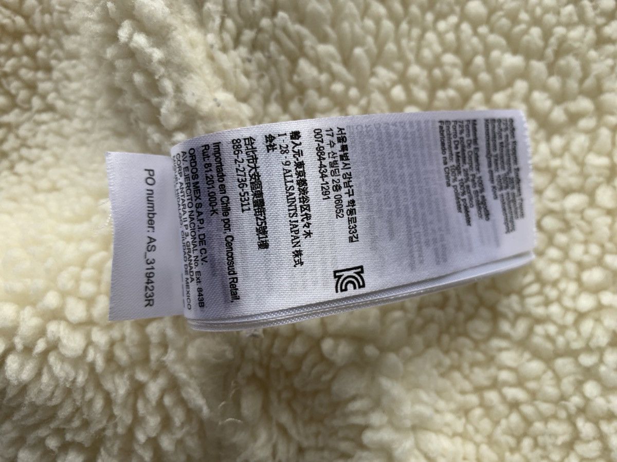 Allsaints Allsaints Oversized Denim Biker Jacket White Fleece Sherpa Size M / US 6-8 / IT 42-44 - 9 Thumbnail
