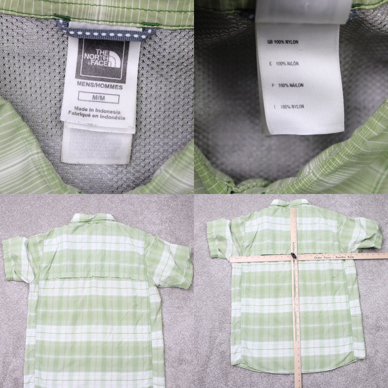 The North Face The North Face Shirt Mens Medium Green Vapor 100% Nylon Short Sleeve Button-Up Size US M / EU 48-50 / 2 - 8 Thumbnail