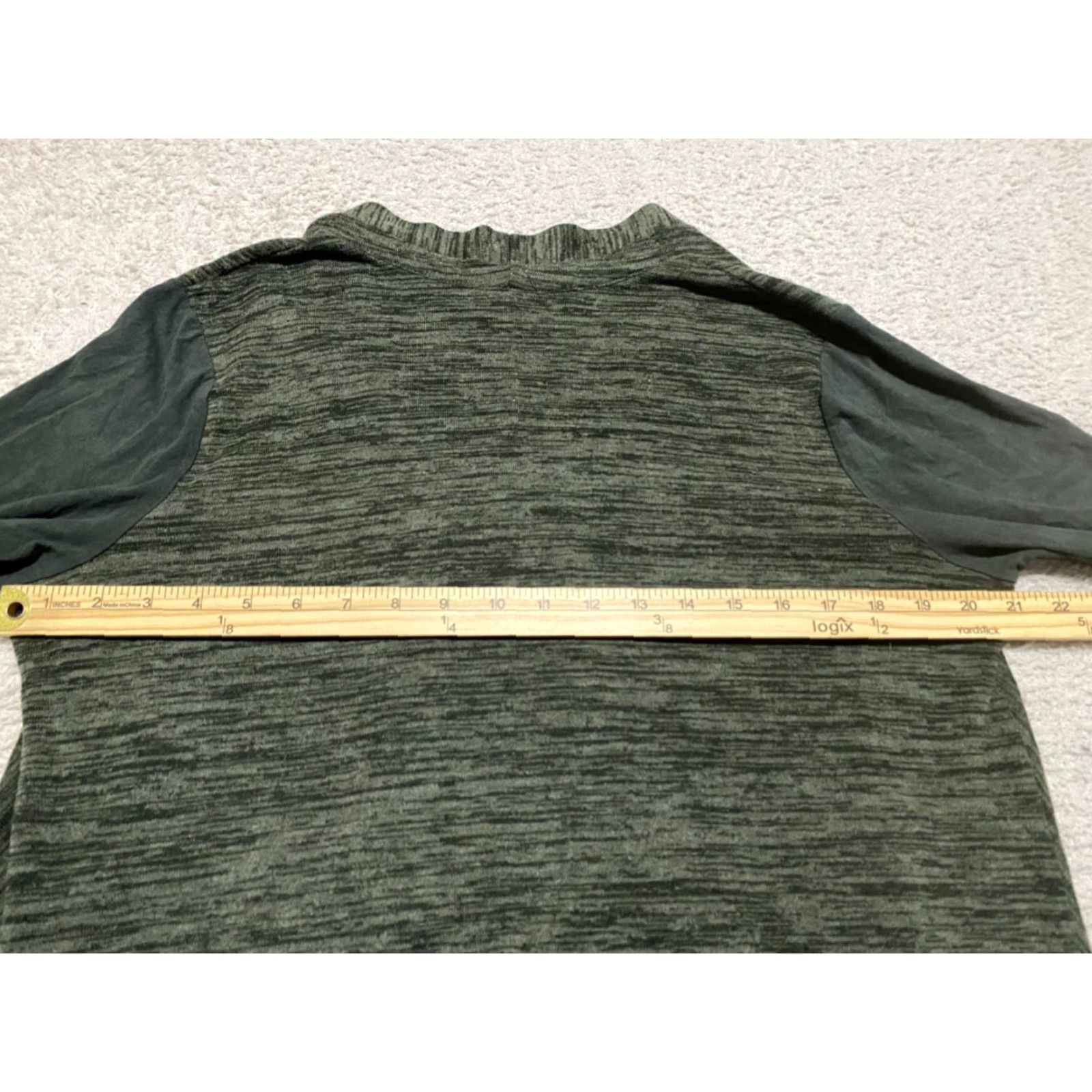 Vintage LOGO by Lori Goldstein Womens Medium Shirt Brown Striped Full Zip Velvet Sleeves Size M / US 6-8 / IT 42-44 - 7 Thumbnail
