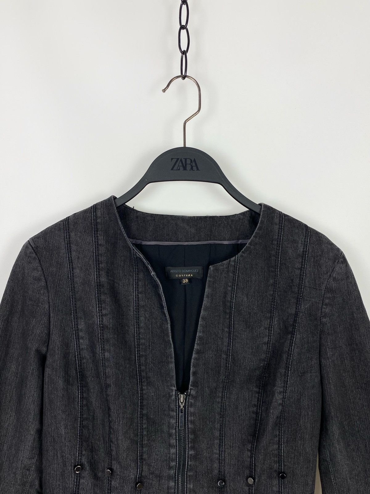 Adolfo Dominguez Adolfo Dominguez Costura Denim Jacket Size XS / US 0-2 / IT 36-38 - 4 Thumbnail