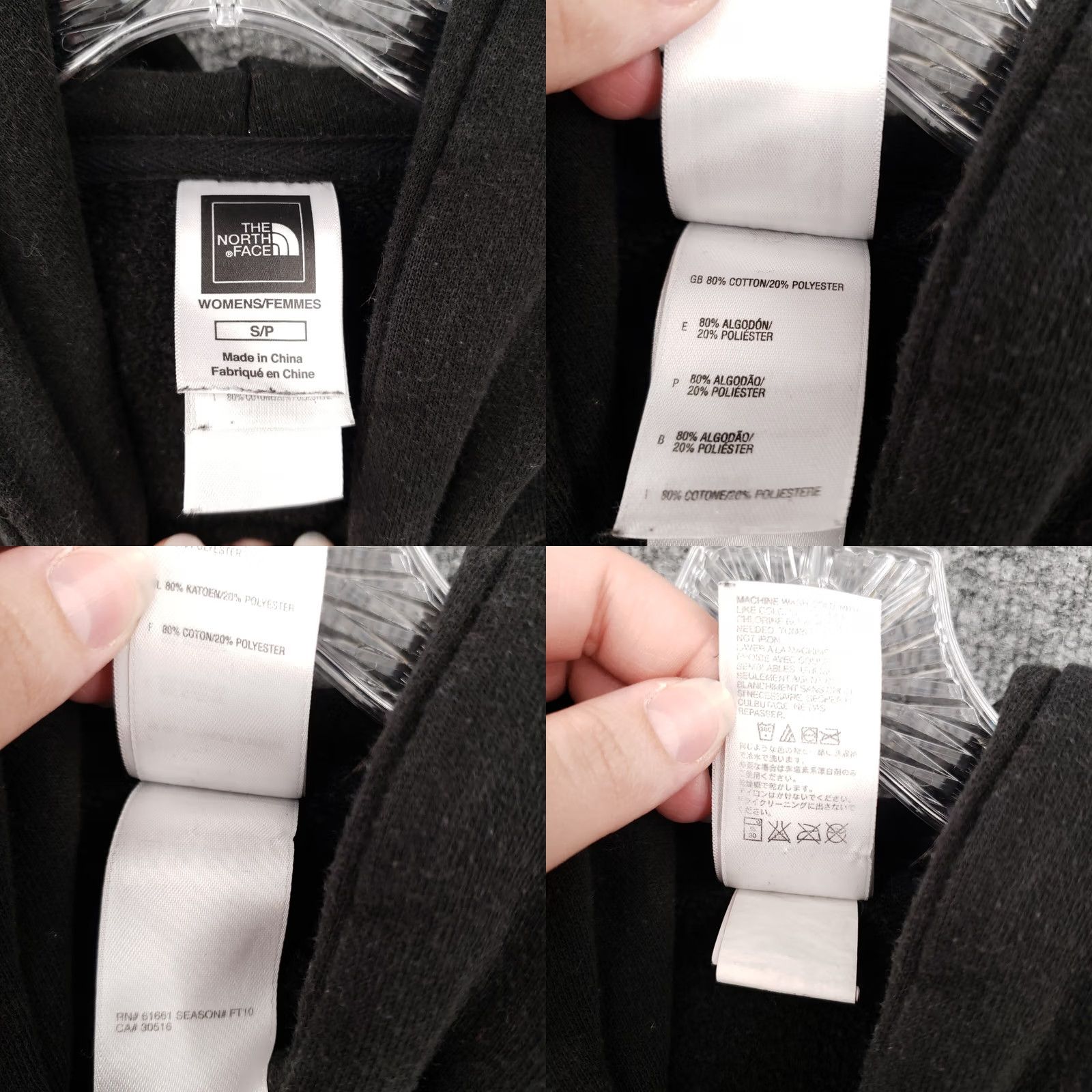 The North Face The North Face Hoodie Women S Black Pullover Hooded Drawstring Pocket Knit Size S / US 4 / IT 40 - 8 Thumbnail