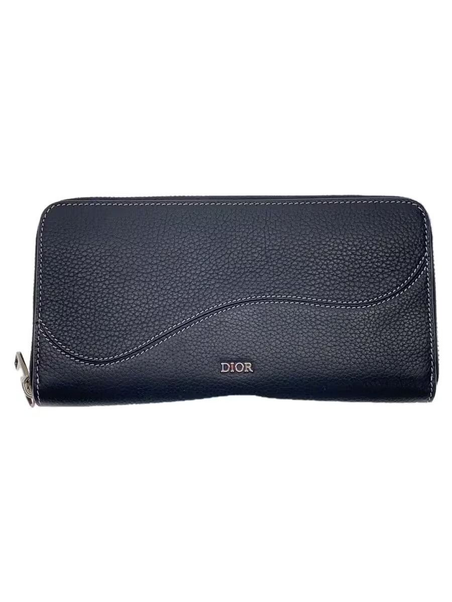 Dior Dior Saddle Leather Long Zip Wallet Black Size ONE SIZE - 1 Thumbnail