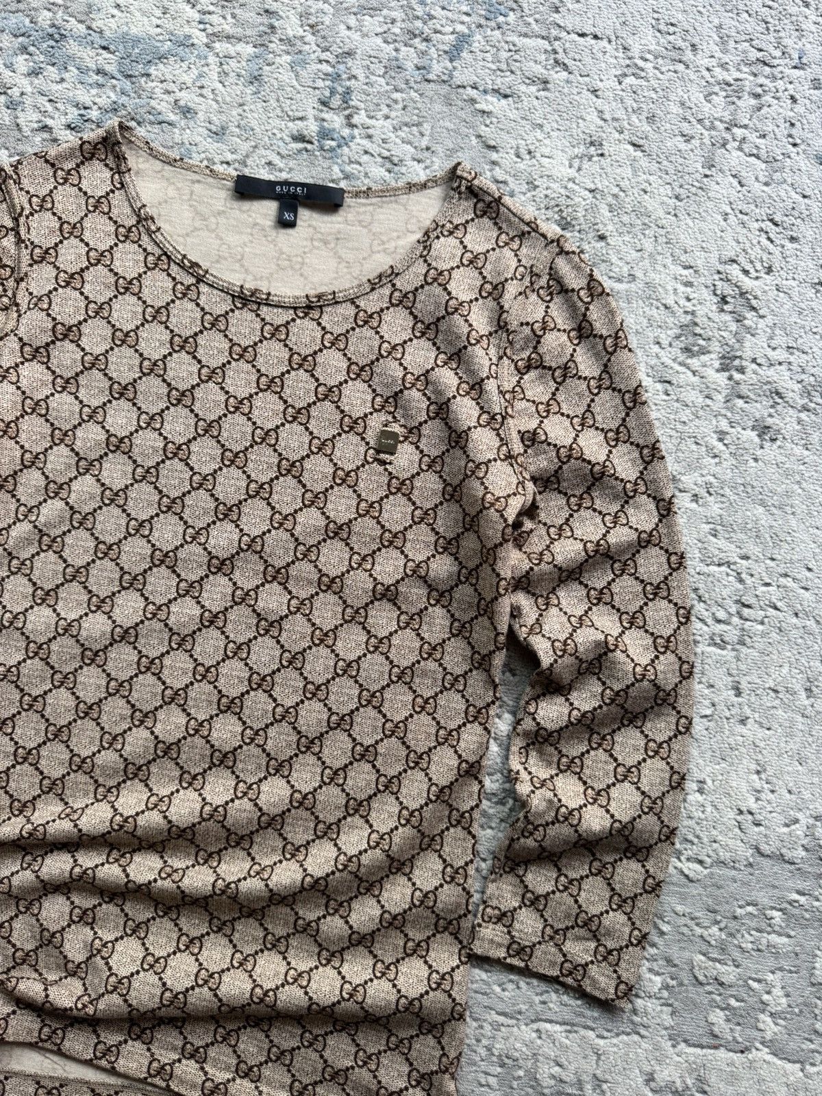 Gucci Gucci Monogram Vintage GG top size S/XS Size XS / US 0-2 / IT 36-38 - 3 Thumbnail