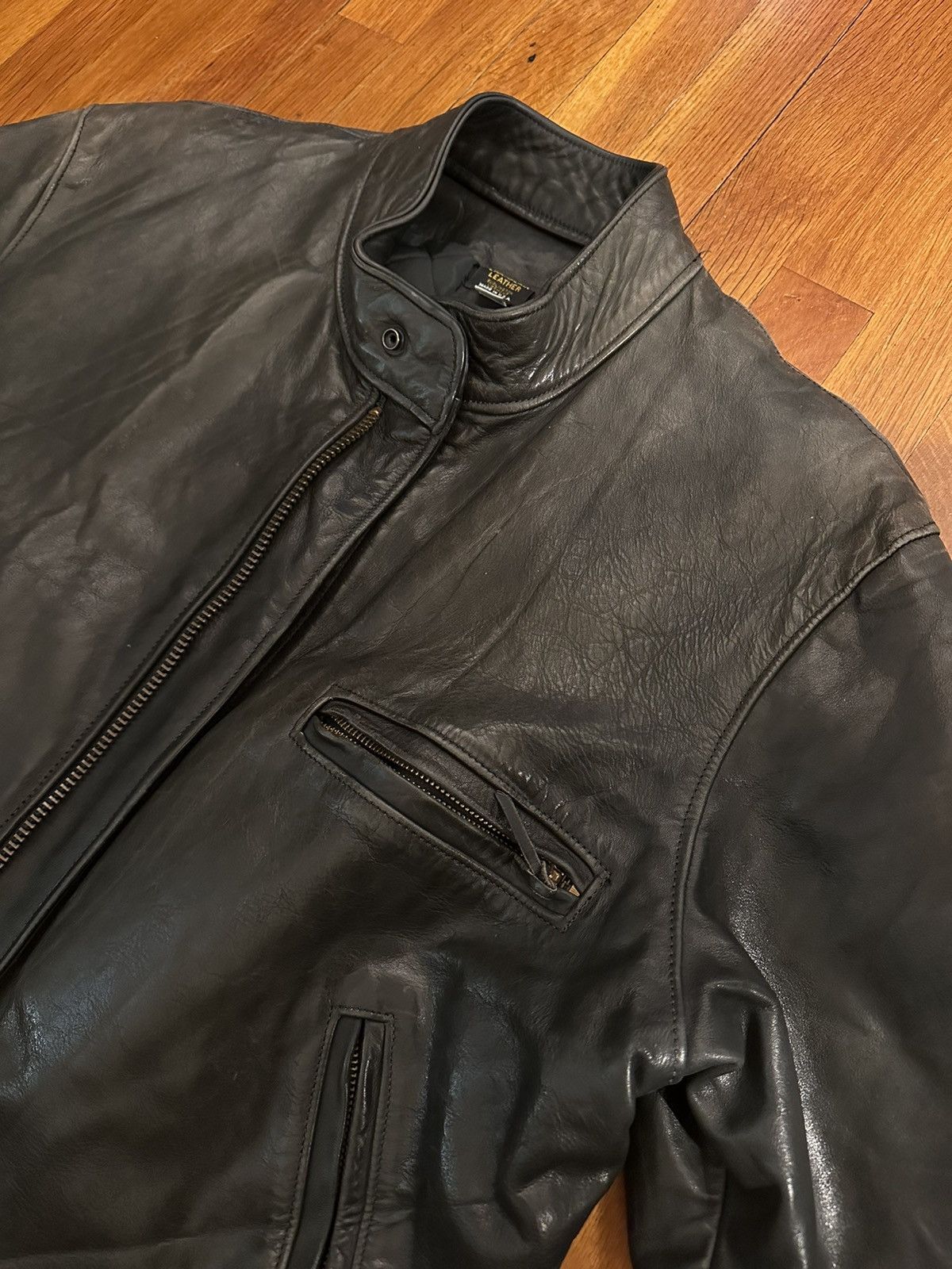Other Vintage Champlain Leather Moto Racing Jacket Size US L / EU 52-54 / 3 - 3 Thumbnail