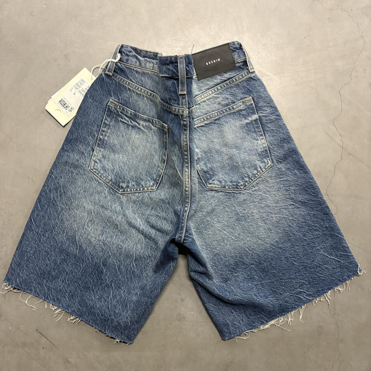 Vintage Crazy Baggy Brand New Loose Dark Denim Shorts! Size US 32 / EU 48 - 2 Thumbnail