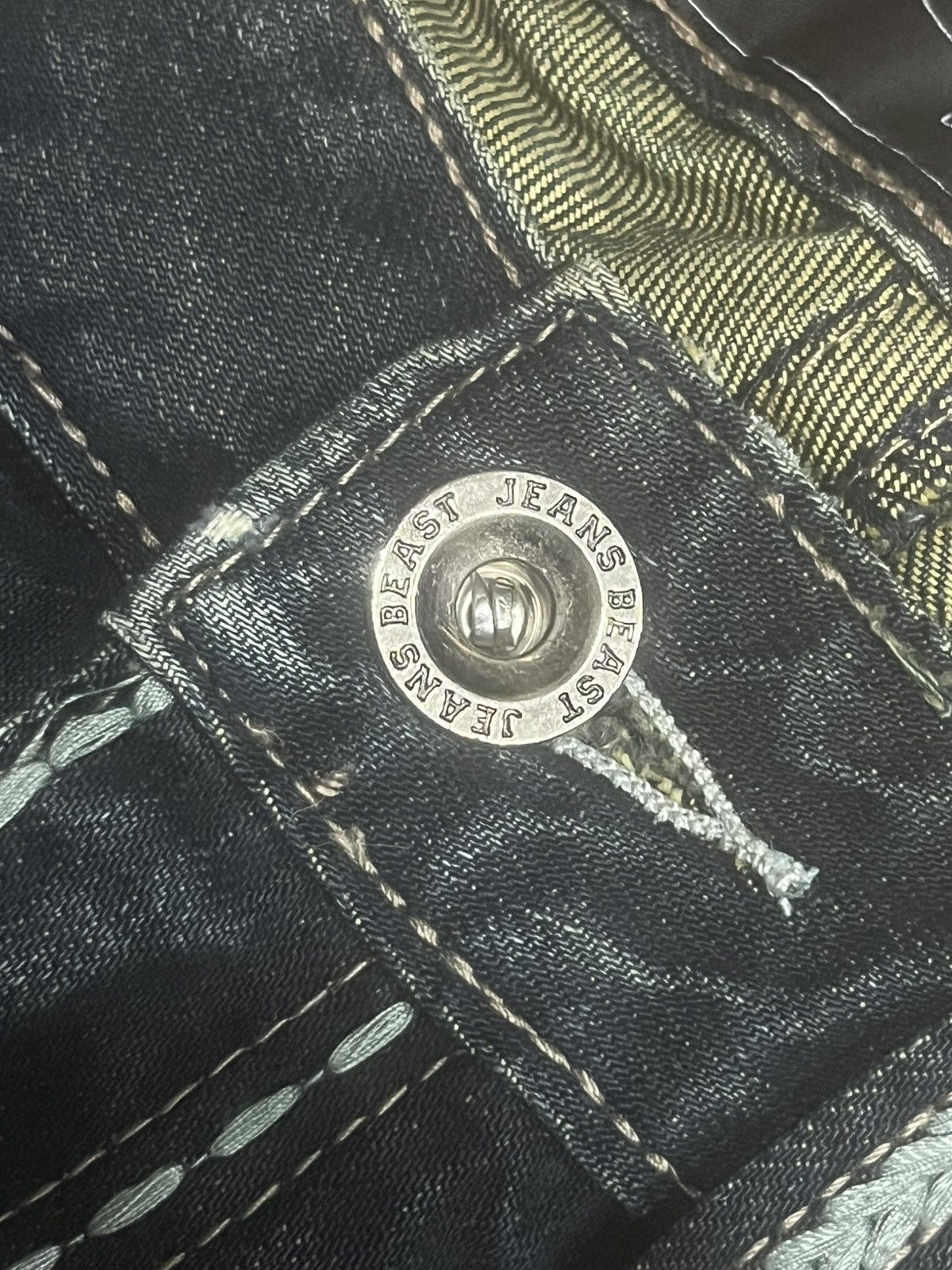 Tornado Mart Y2K Japan Beast Harajuku Style Heavy Honeycomb Dark Rip Jean Size 30" / US 8 / IT 44 - 5 Thumbnail