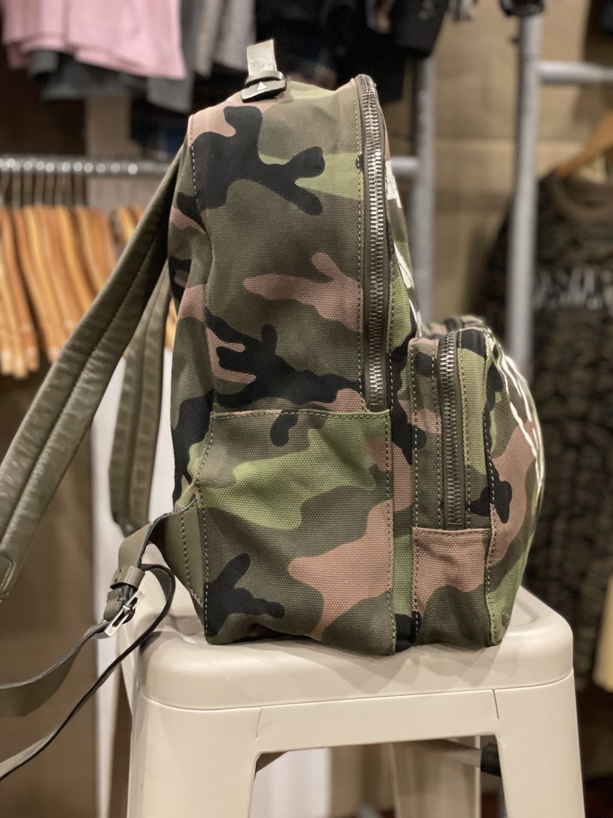Valentino Mariposa Printed Camouflage Backpack Size ONE SIZE - 2 Thumbnail