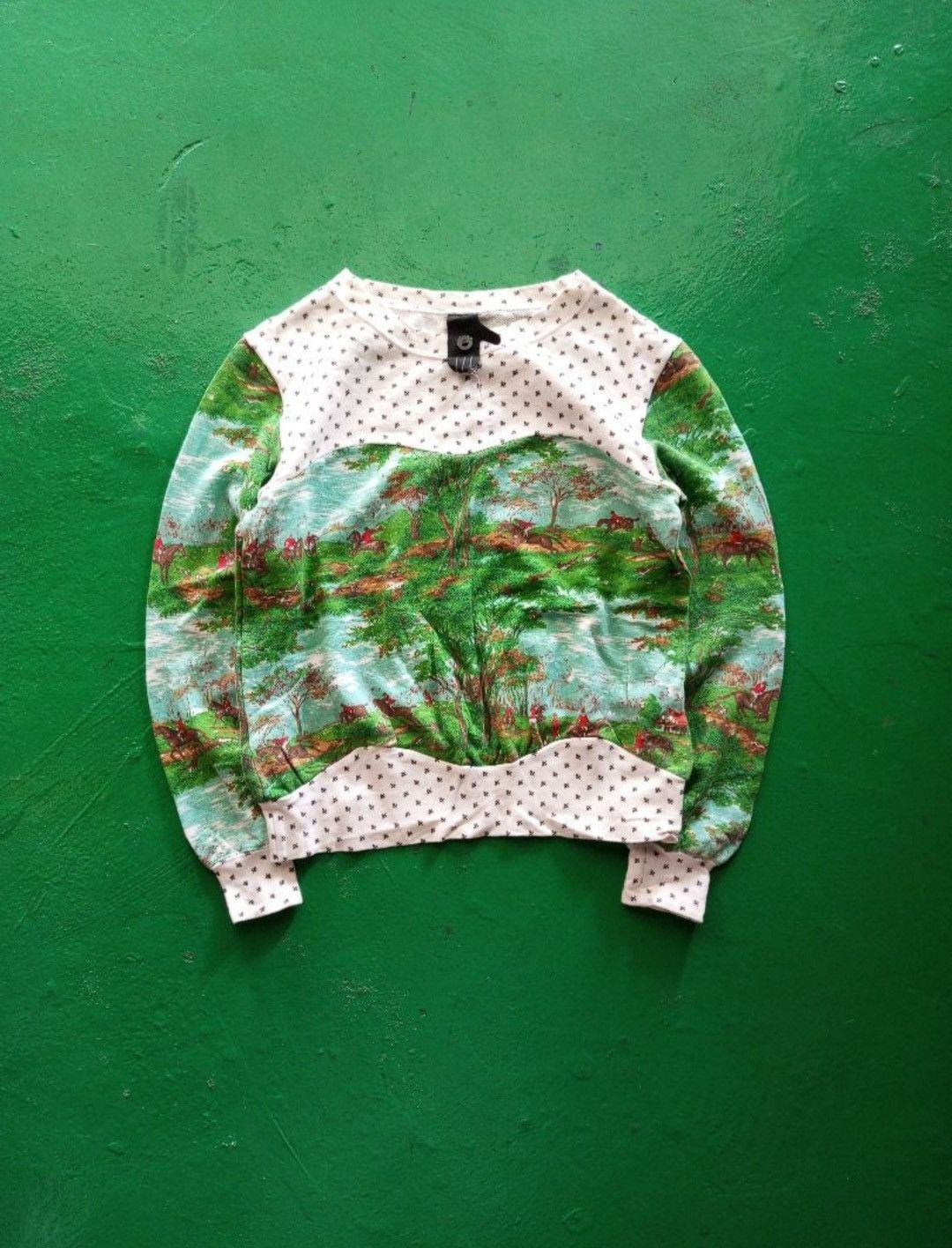 Japanese Brand Bernhard Willhelm Hunting Landscape Print Sweatshirt Size S / US 4 / IT 40 - 1 Thumbnail