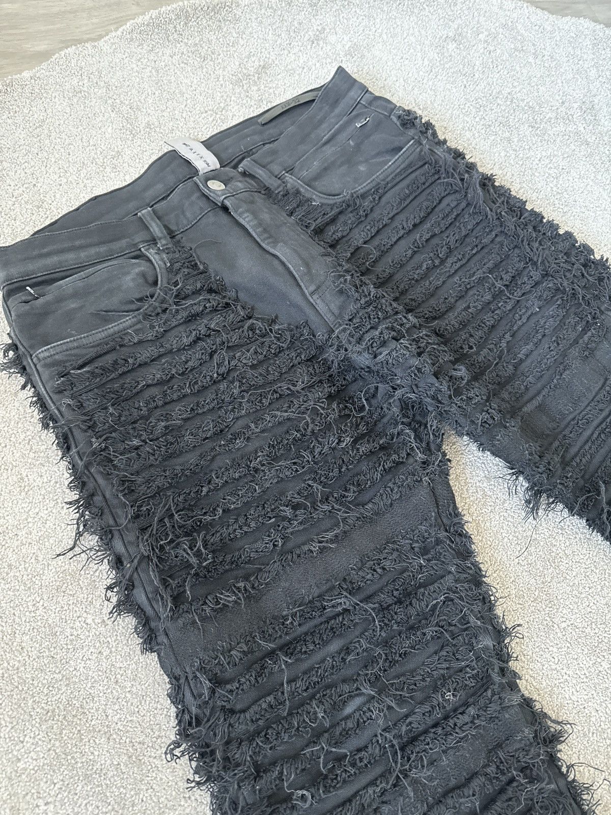 1017 ALYX 9SM × Blackmeans 1017 Alyx 9sm Blackmeans Distressed Denim Jeans Size US 34 / EU 50 - 3 Thumbnail
