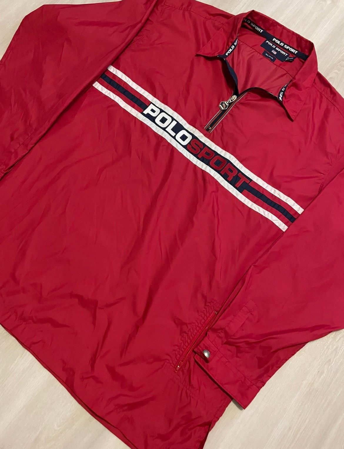 Polo Ralph Lauren × Vintage Vintage 90s Polo Sport Spellout Anorak Mens 2XL Size US XXL / EU 58 / 5 - 2 Thumbnail