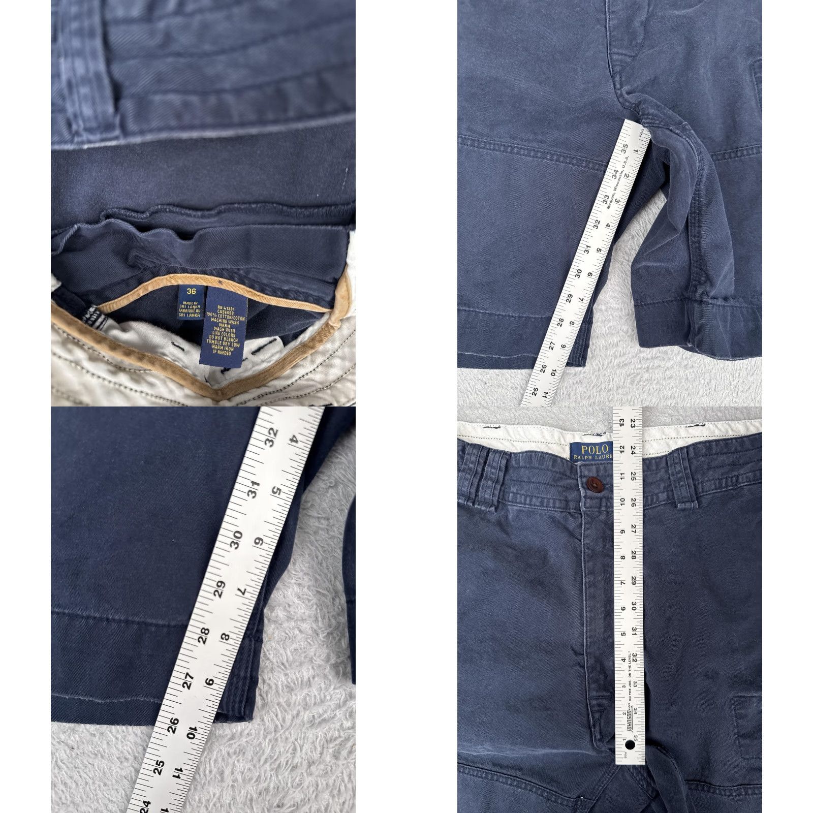 Polo Ralph Lauren Polo Ralph Lauren Shorts Mens 36 Cargo Navy Blue 100% Cotton Pockets Casual Pants Size US M / EU 48-50 / 2 - 8 Thumbnail