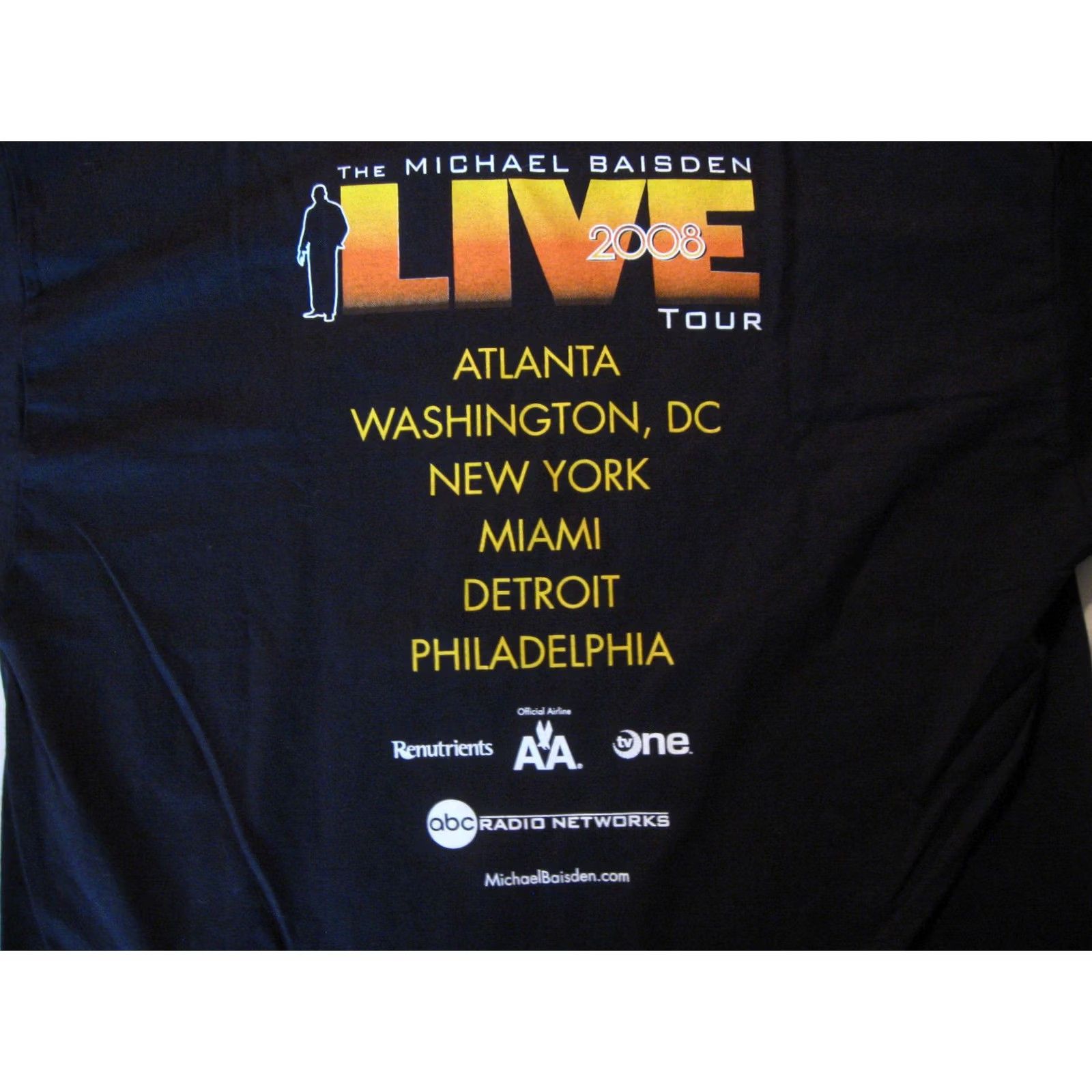 Port & Company The Michael Baisden Show Live Tour 2008 T Shirt Men's Medium (SLIM) Chicago Size US M / EU 48-50 / 2 - 4 Thumbnail