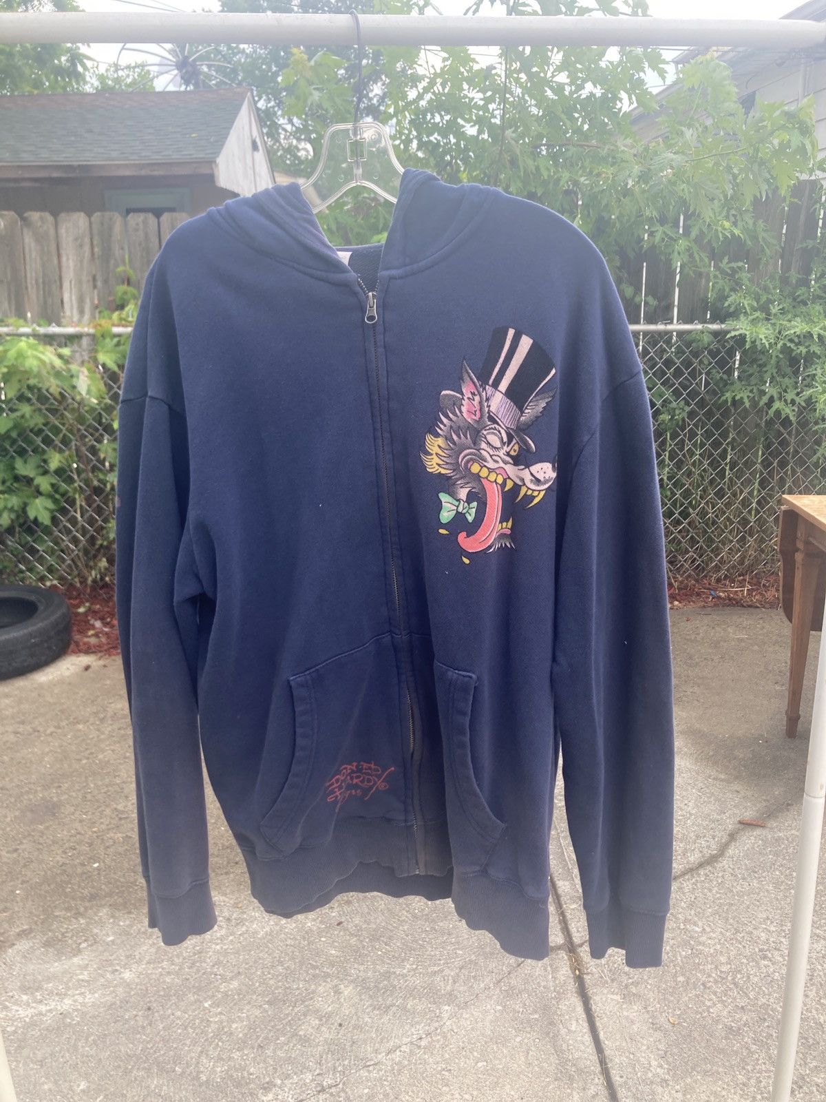 Ed Hardy Y2K Vintage Don Ed Hardy Tattoo Wolf Hoodie Size US XL / EU 56 / 4 - 1 Thumbnail