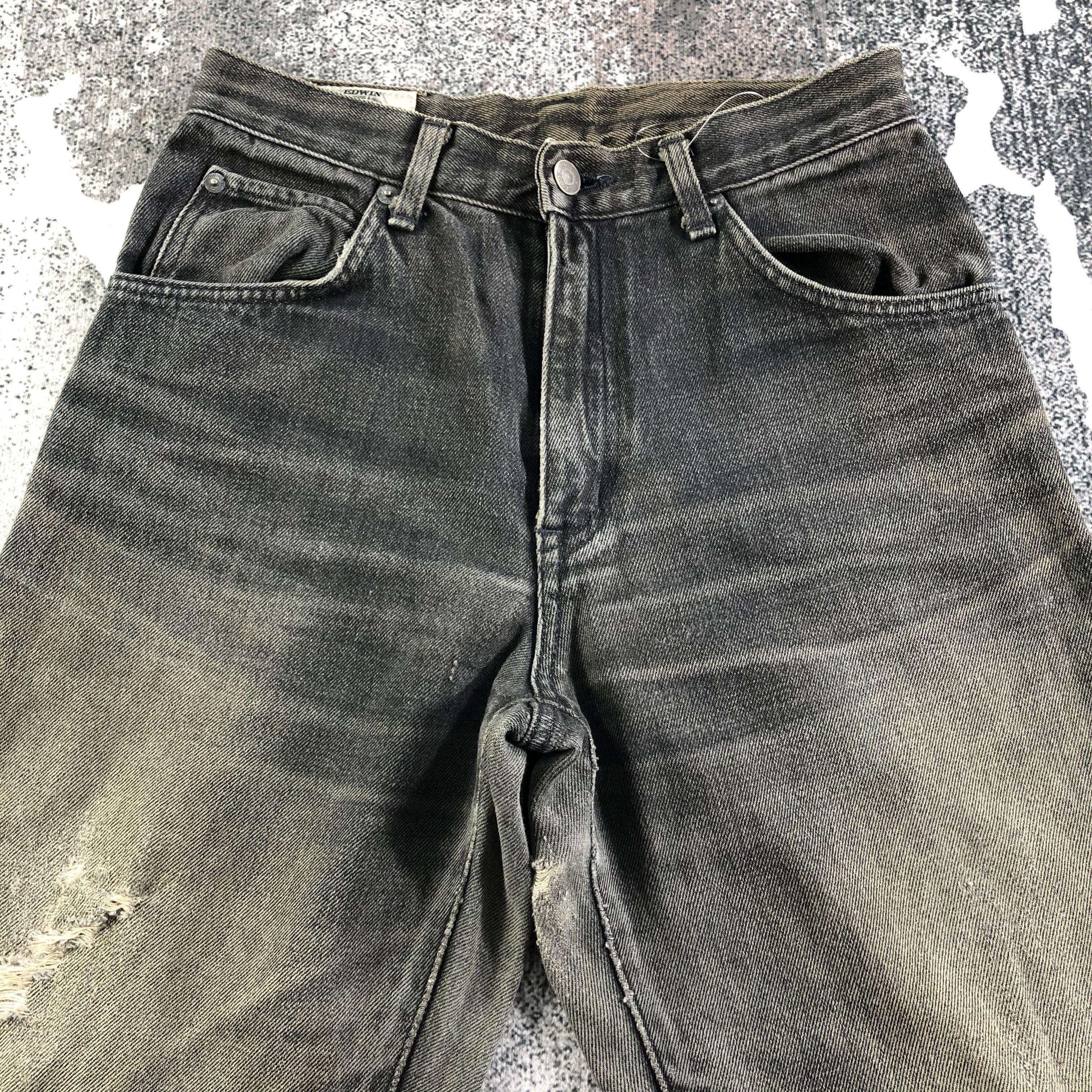 Edwin Vintage Edwin Jeans Faded Black Denim KJ2527 Size US 27 - 3 Thumbnail