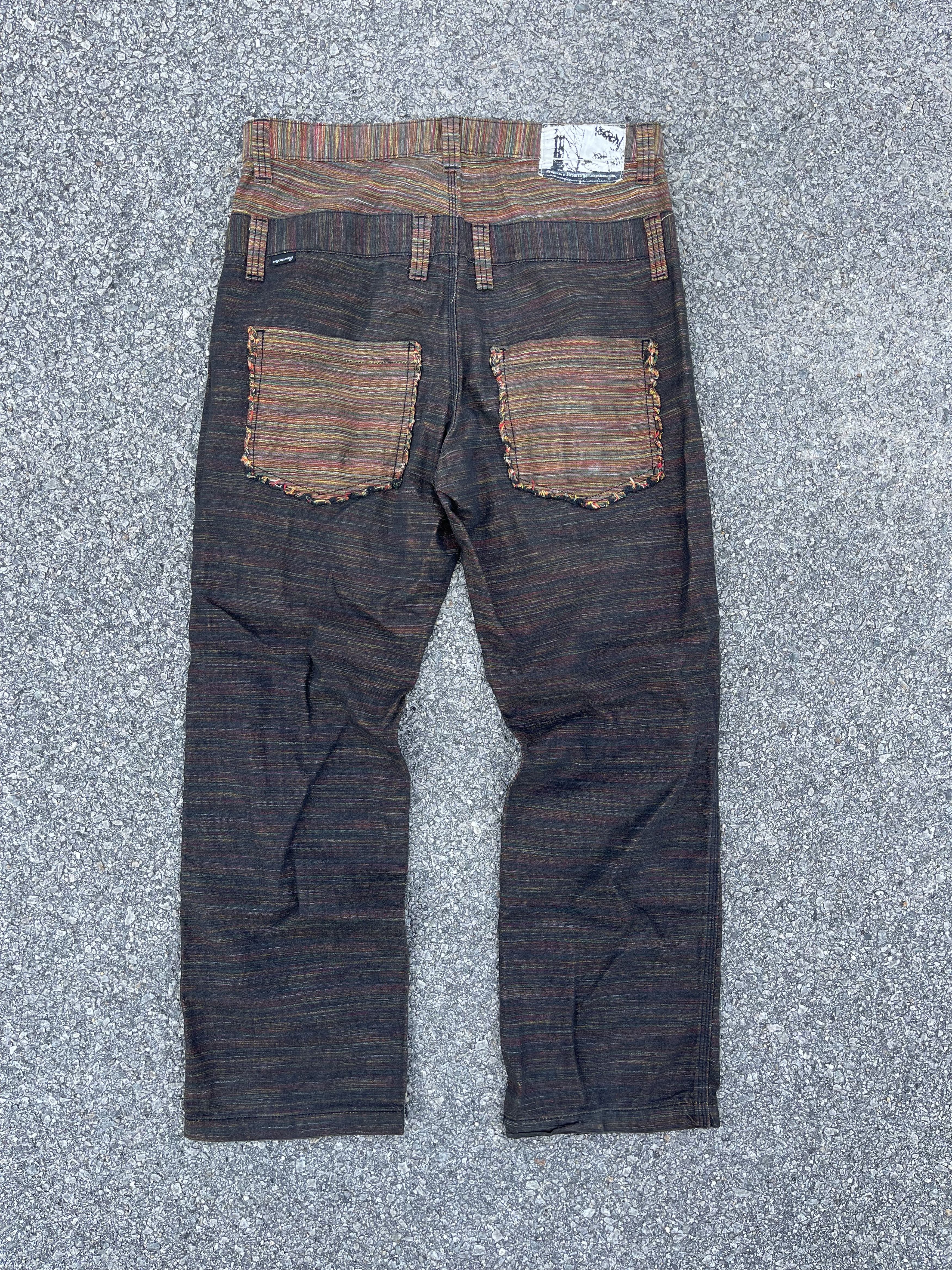 Beauty Beast × If Six Was Nine × Le Grande Bleu (L.G.B.) Resurrection Double Waist Low Pocket Multicolour Slubby Size US 34 / EU 50 - 2 Thumbnail