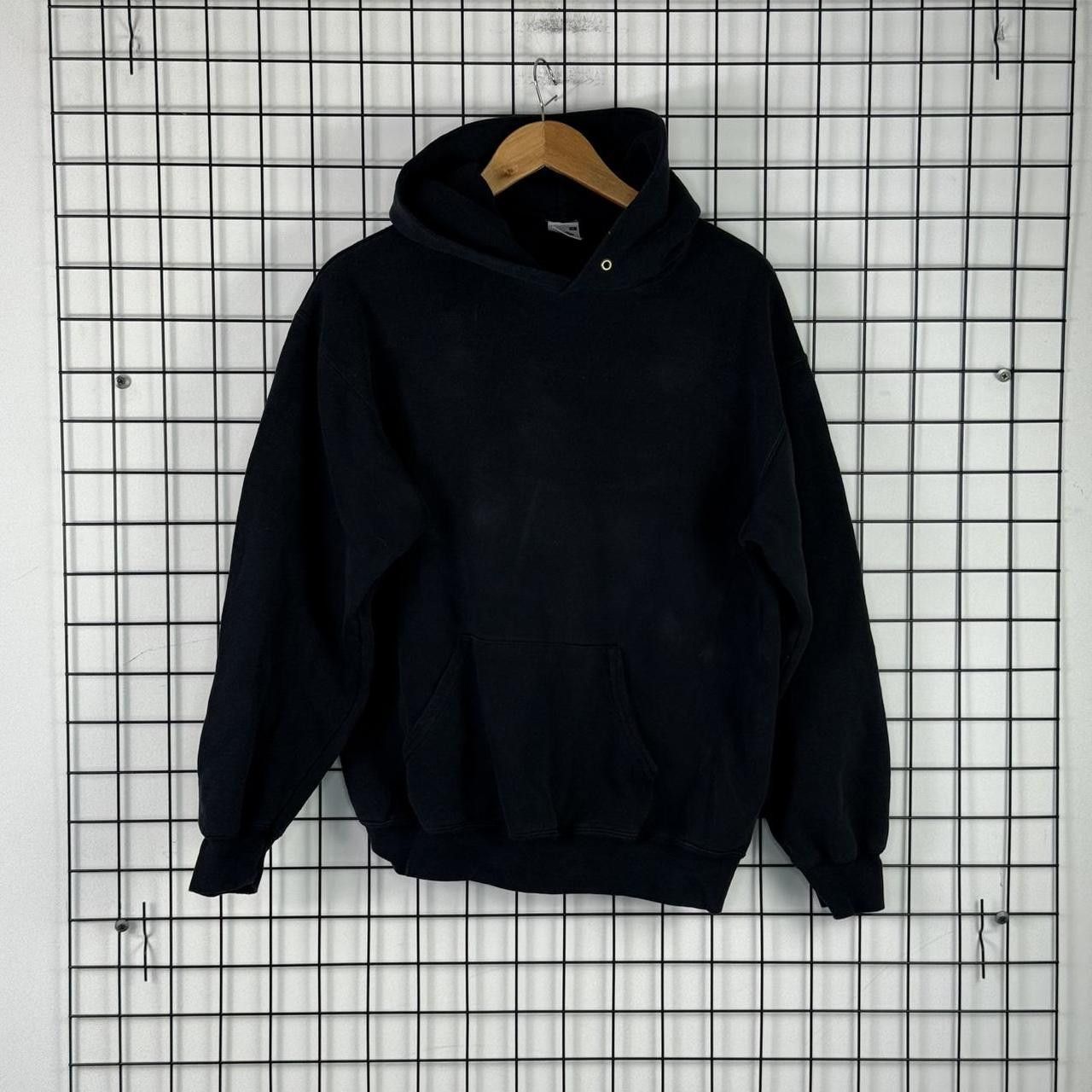 Vintage Fruit of the loom FOTL Hoodie Black Vintage 90s BLANK Size US M / EU 48-50 / 2 - 1 Thumbnail