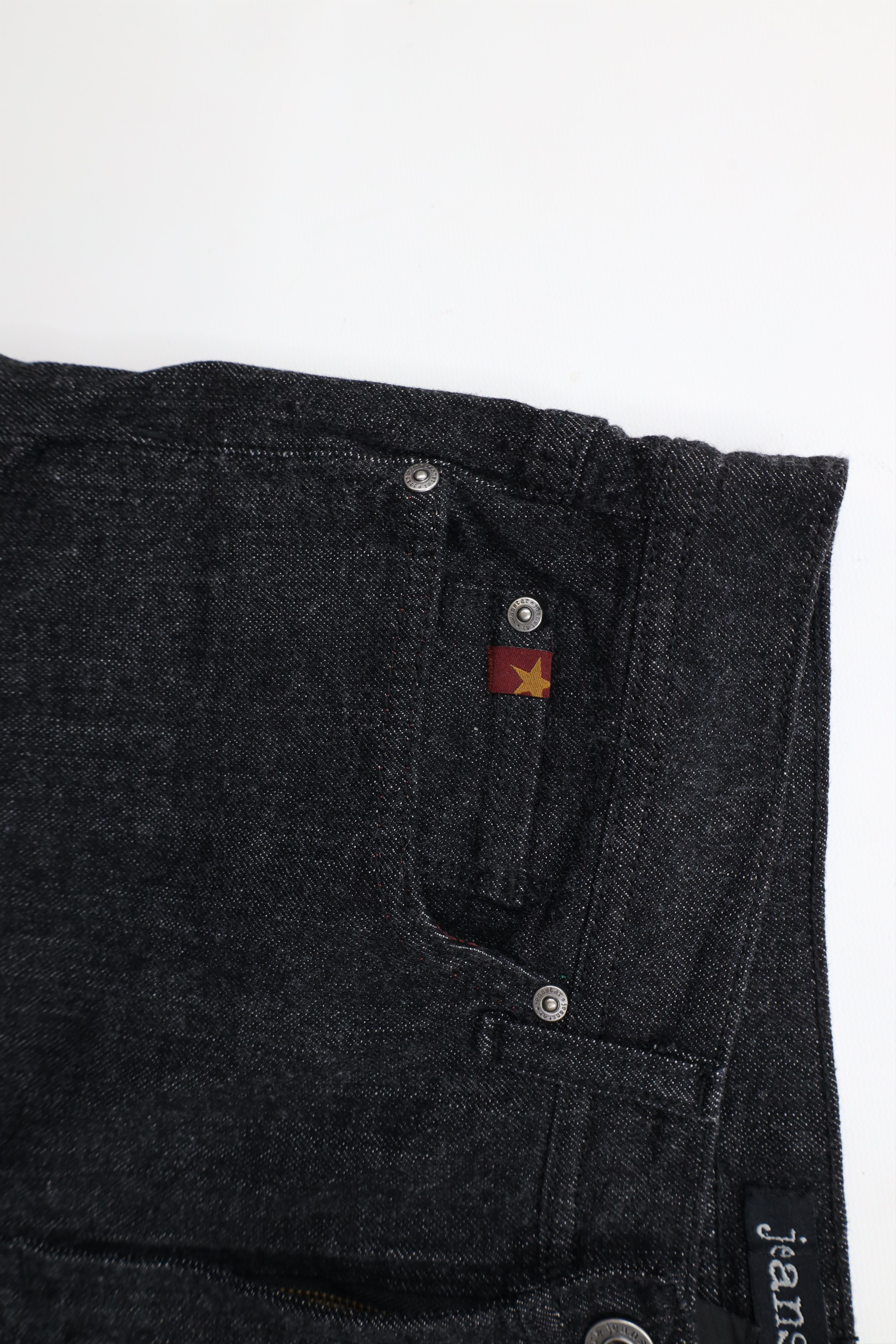 Vintage Deadstock Vintage Y2K Babydoll Wide Leg Denim Jeans Black Size 32" / US 10 / IT 46 - 7 Thumbnail