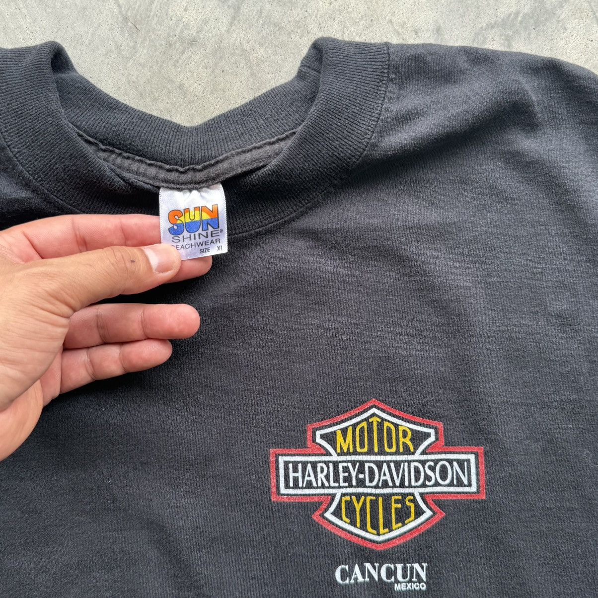 Vintage Vintage 90s Harley Davidson cancun t-shirt size XL Size US XL / EU 56 / 4 - 4 Thumbnail