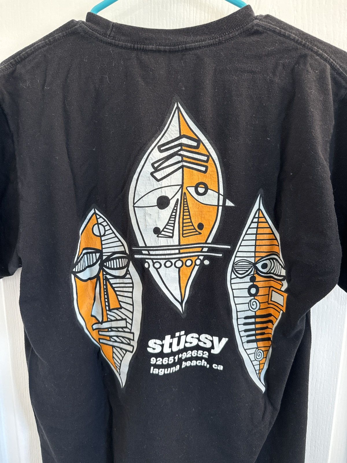Stussy Stussy Abstract Faces T-shirt Size US M / EU 48-50 / 2 - 2 Thumbnail