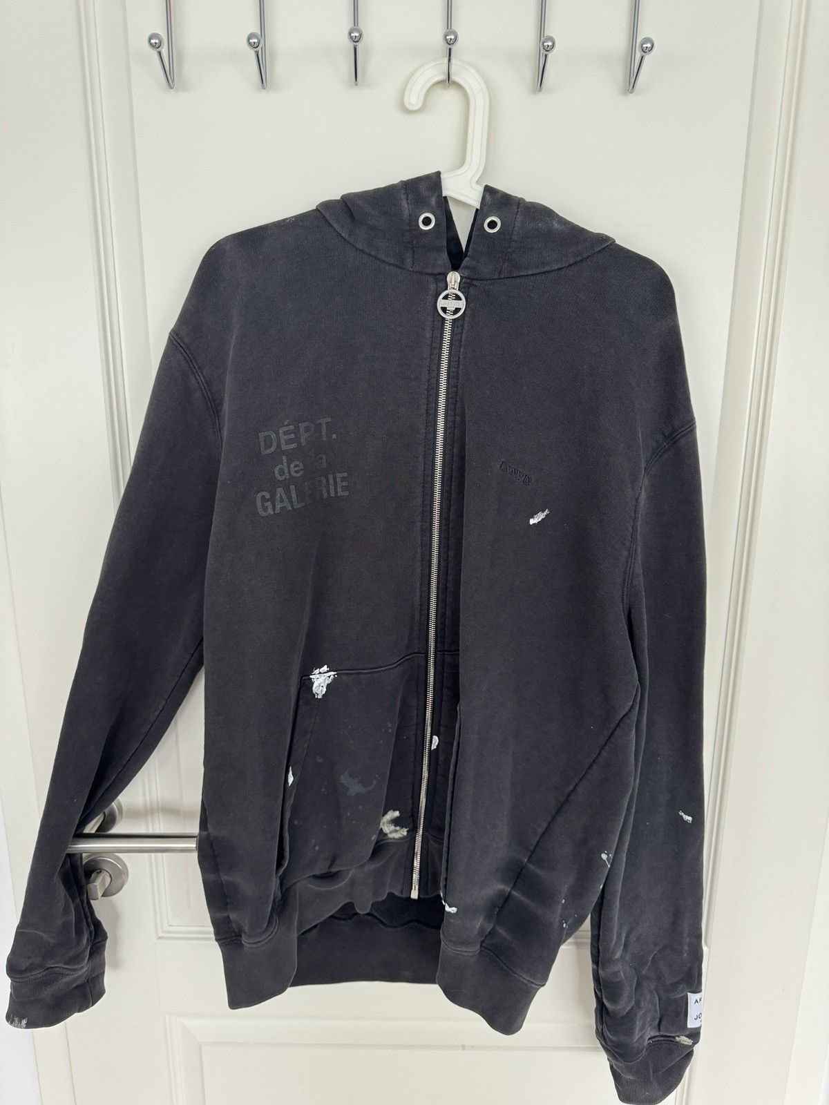 image of Gallery Dept Collab Zip Hoodie in Black, Men's (Size 2XL)