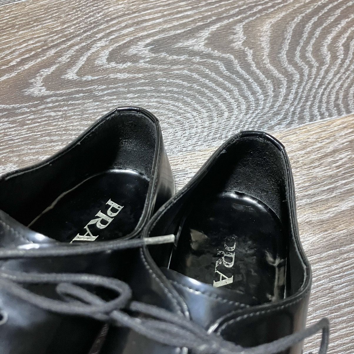 Prada Vintage PRADA Men’s Patent Leather Oxford Black Dress Shoes Size US 7.5 / EU 40-41 - 10 Thumbnail