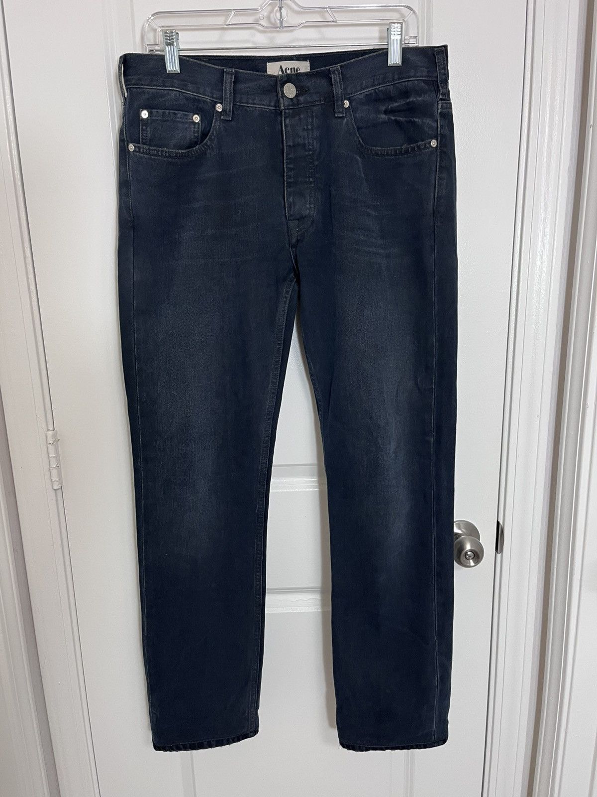 Acne Studios Acne Studios Blue Skinny Jeans Size US 33 - 1 Thumbnail